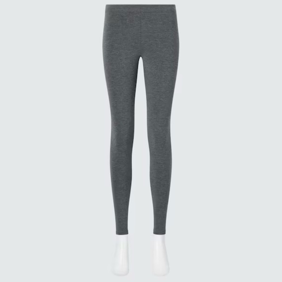 Uniqlo Heattech Gray Leggings Soft Warm Fall Winter Long Johns Women Large New - Picture 1 of 3